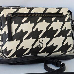 Simply Vera Wang Sintra Crossbody Handbag Purse Houndstooth Pattern